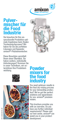 amixon® Powder mixers for the food industry