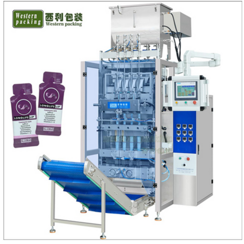 Multi line liquid stick packing machine