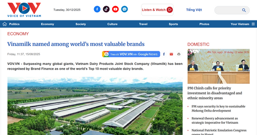 Vinamilk named among world’s most valuable brands