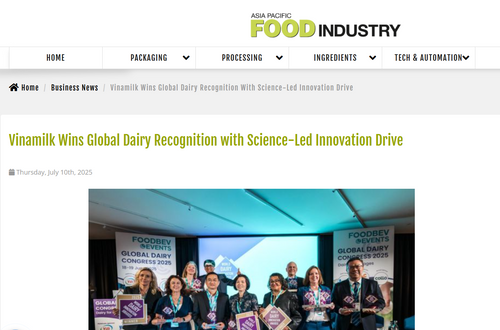 Vinamilk Wins Global Dairy Recognition with Science-Led Innovation Drive