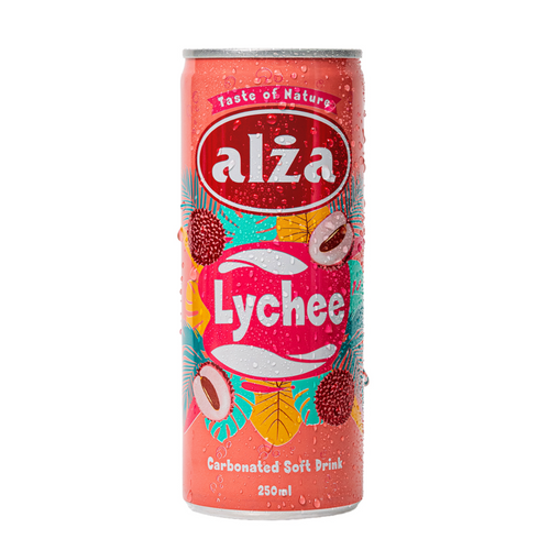 Alza Lychee Carbonated Drink CAN 250ml