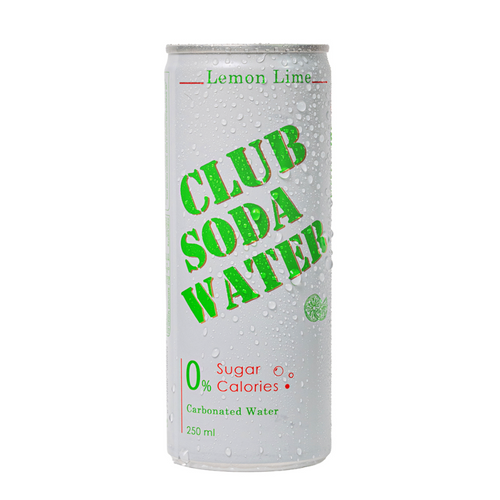 Club Soda Lime Cans 250 ML