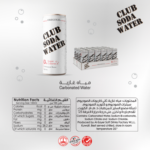 Club Soda Original Cans 250 ML