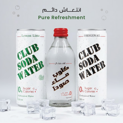 Club Soda Lime Cans 250 ML
