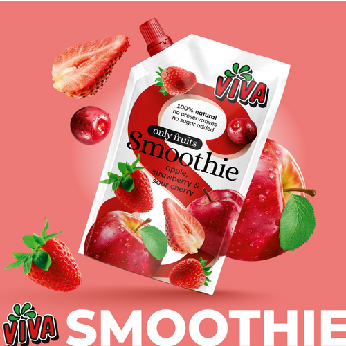 Viva Smoothie Apple, Strawberry and Sour cherry 180ML
