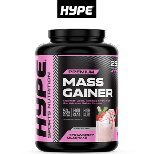Hype Mass Gainer Protein Strawberry Milksake - Supplements