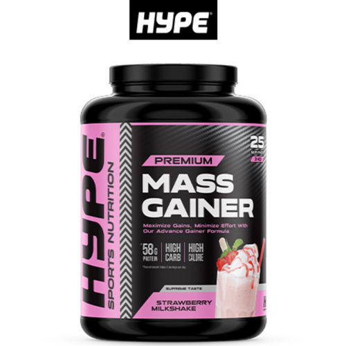 Hype Mass Gainer Protein Strawberry Milksake - Supplements