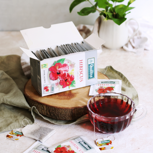 Herbal Tea Hibiscus Paper Foil Envelope Tea Bag Pack