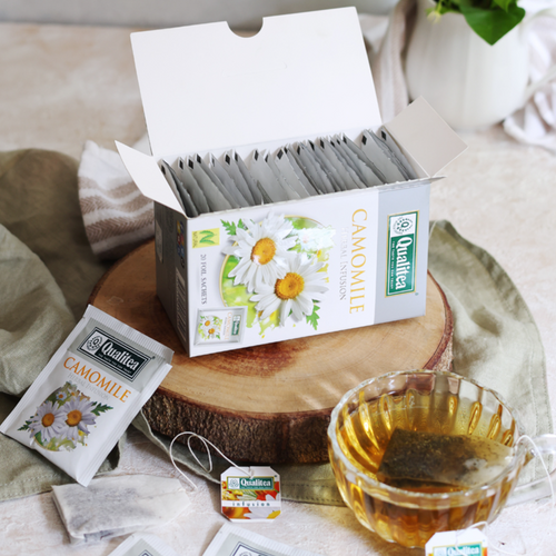 Herbal Tea Camomile Paper Foil Envelope Tea Bag Pack