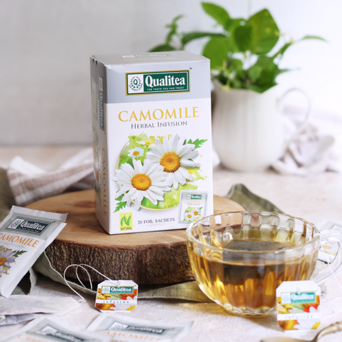 Herbal Tea Camomile Paper Foil Envelope Tea Bag Pack