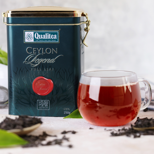 Qualitea Black Tea Ceylon Legend Metal Can 250g