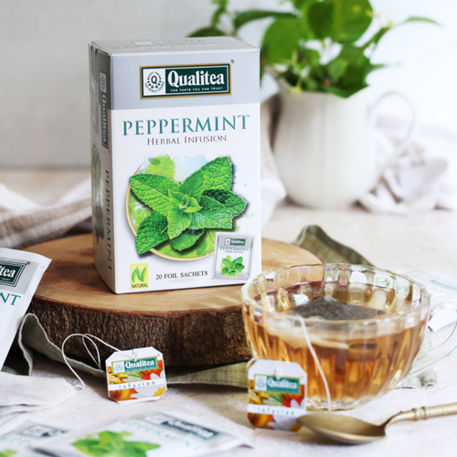 Herbal Tea Peppermint Paper Foil Envelope Tea Bag Pack