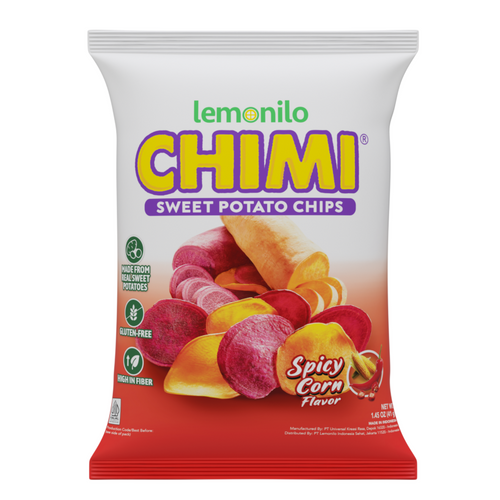 Lemonilo Chimi Sweet Potato Chips Spicy Corn Flavour 41gr