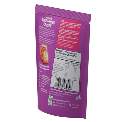 LEMONILO BROWNIES CRISPY STRAWBERRY CHEESE FLAVOUR 3GR