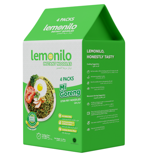 LEMONILO INSTANT NOODLES MI GORENG 80GR X4