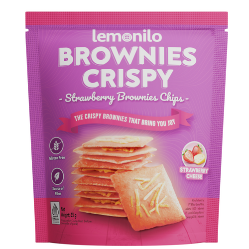 Lemonilo Brownies Crispy Strawberry Cheese Flavour 35gr