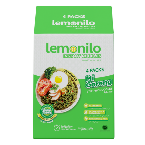 LEMONILO INSTANT NOODLES MI GORENG 80GR X4