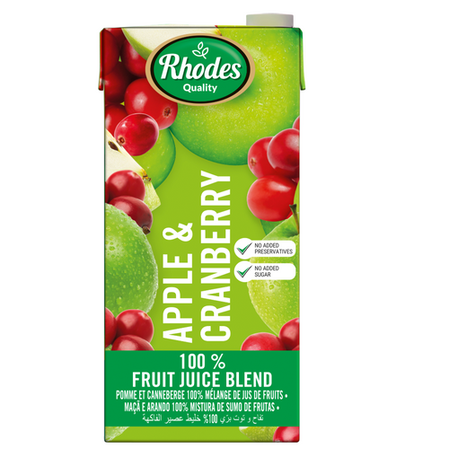 Rhodes 100% Apple & Cranberry 1L