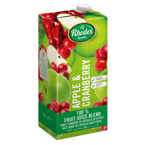 Rhodes 100% Apple & Cranberry 1L