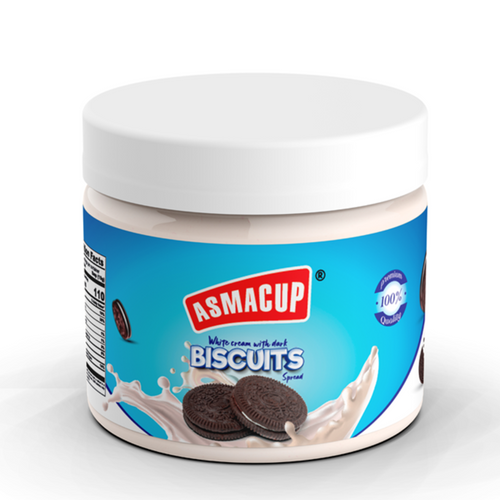 White cream with dark Biscuits Spread | كريمة بيضاء بالبسكويت الدارك