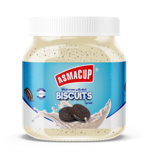 White cream with dark Biscuits Spread | كريمة بيضاء بالبسكويت الدارك