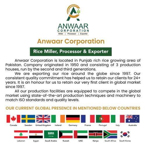 Exporting consistent in rice  quality around the Globe since 1997.