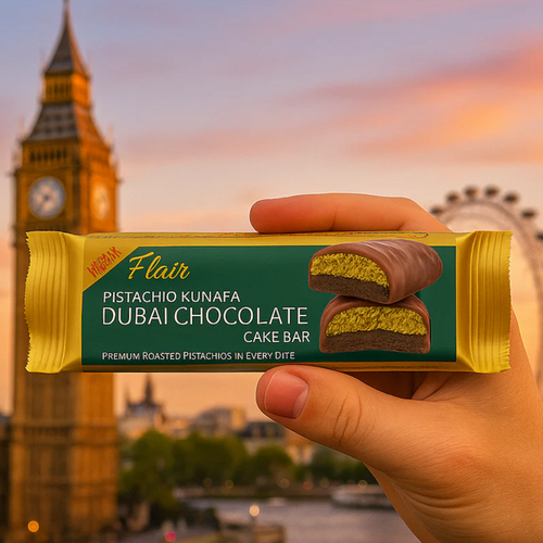 Flair Dubai Pistachio Kunafa Chocolate Cake Bar
