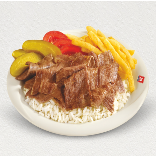 Pilav Üstü Et Döner (Beef Döner over Rice)