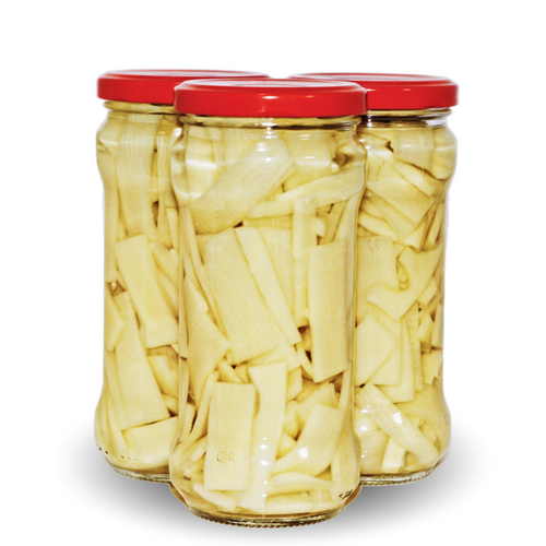 Canned Bamboo Shoots in Glass Jars