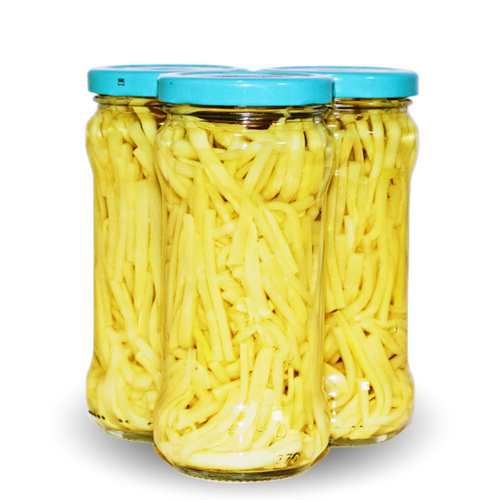 Canned Bamboo Shoots in Glass Jars