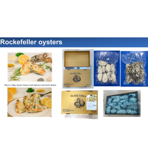 Oyster Cheese with Spinach and Garlic Butter