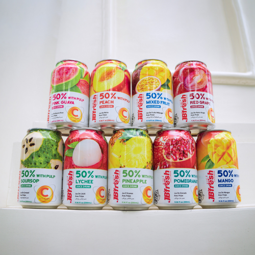 JB'fresh Tropical 50% Fruit Juice with Pulp Enriching Vitamin C 330ml, 500ml Canned