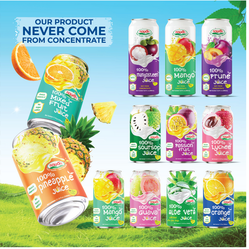 100% Fruit Juice Drink Wholesale Beverage in Vietnam Free Sample OEM ODM