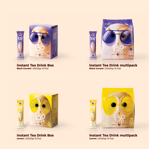 BOO Instant Iced Tea Drinks with Lemon and Black Currant Flavor ...