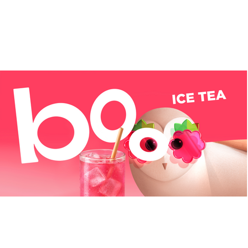 BOO Instant Iced Tea Drinks Peach and Raspberry