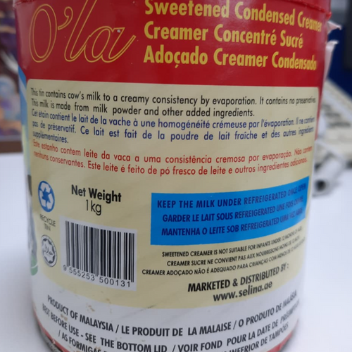 OLA SWEETENED CONDENSED CREAMER