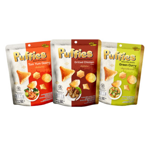 Rise Buddy Rice Puffies Thai Taste Baked Rice Snacks