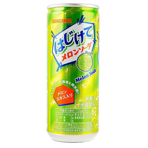 Hajikete Melon Soda Drink 8.81 oz