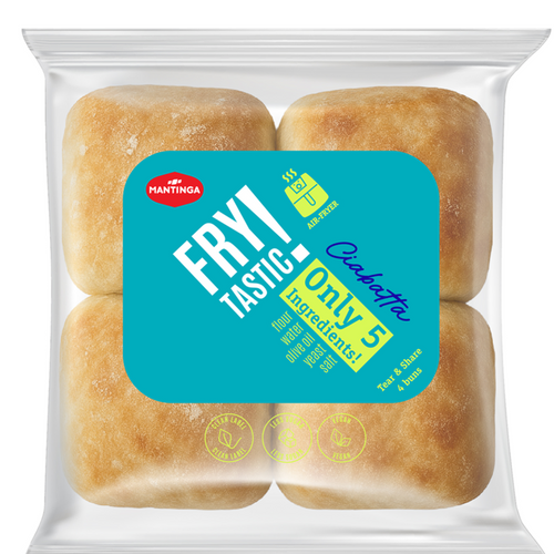 5 Ingredients Italian Bread Ciabatta FRYTASTIC! (packed)