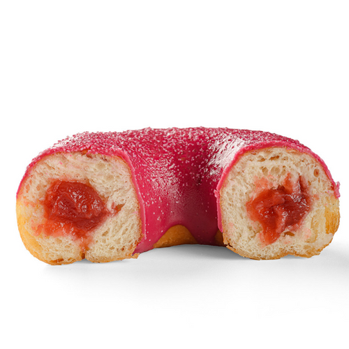 Donut RING OF SOUR with Strawberry Filling
