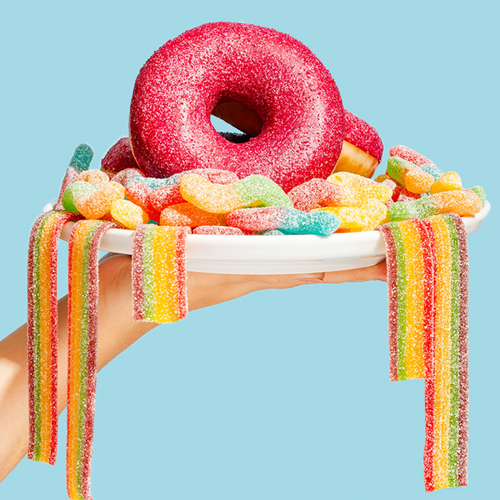 Donut RING OF SOUR with Strawberry Filling