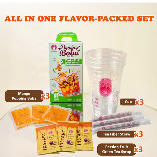 O’s Bubble Popping Boba DIY Kit (3 Svcs)