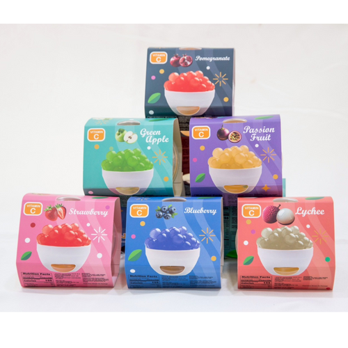 Fruit flavor Drink With Popping Boba