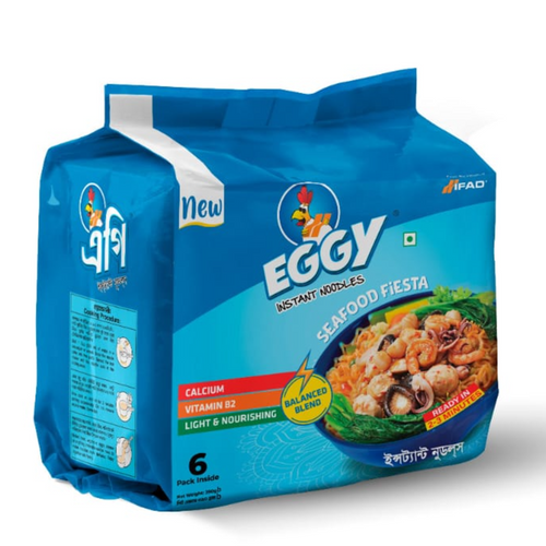 IFAD Eggy Instant Noodles Seafood Fiesta Flavor 65gm x 6 x 12pack