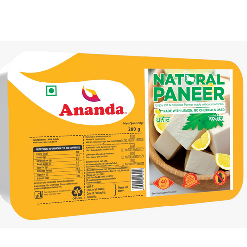 Ananda Natural Paneer