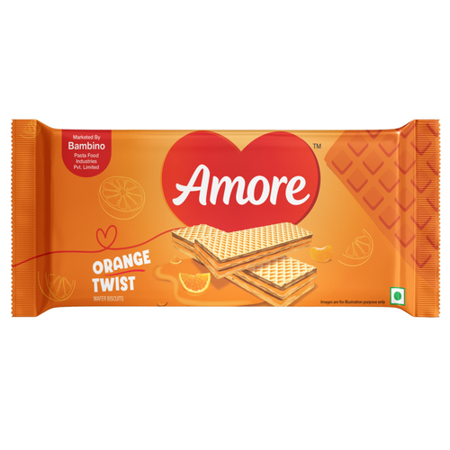Amore Orange Twist Wafer Biscuit