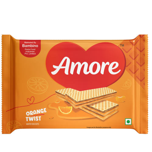 Amore Orange Twist Wafer Biscuit