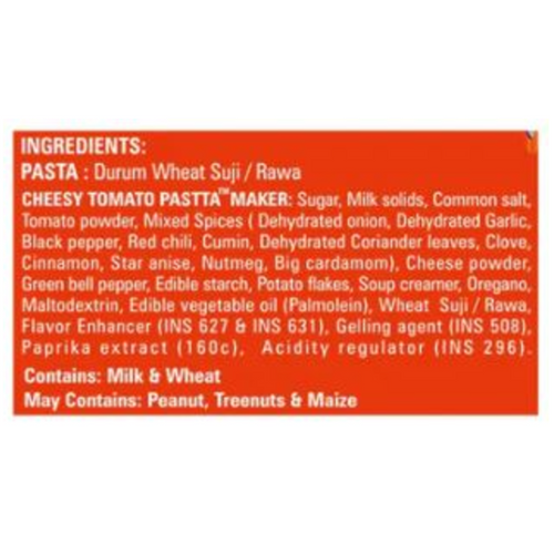 Bambino Pasta Shott Pouch (Cheesy Tomato)