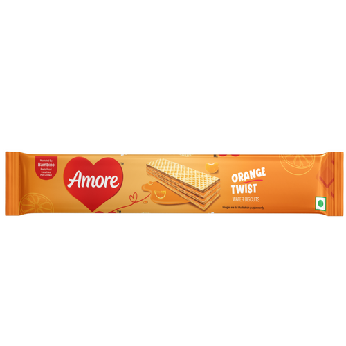 Amore Orange Twist Wafer Biscuit