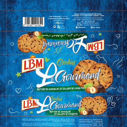 THE GOURMENT COOKIES CHOCOLATE CHIPS AND HAZELNUT PIECES 140GR